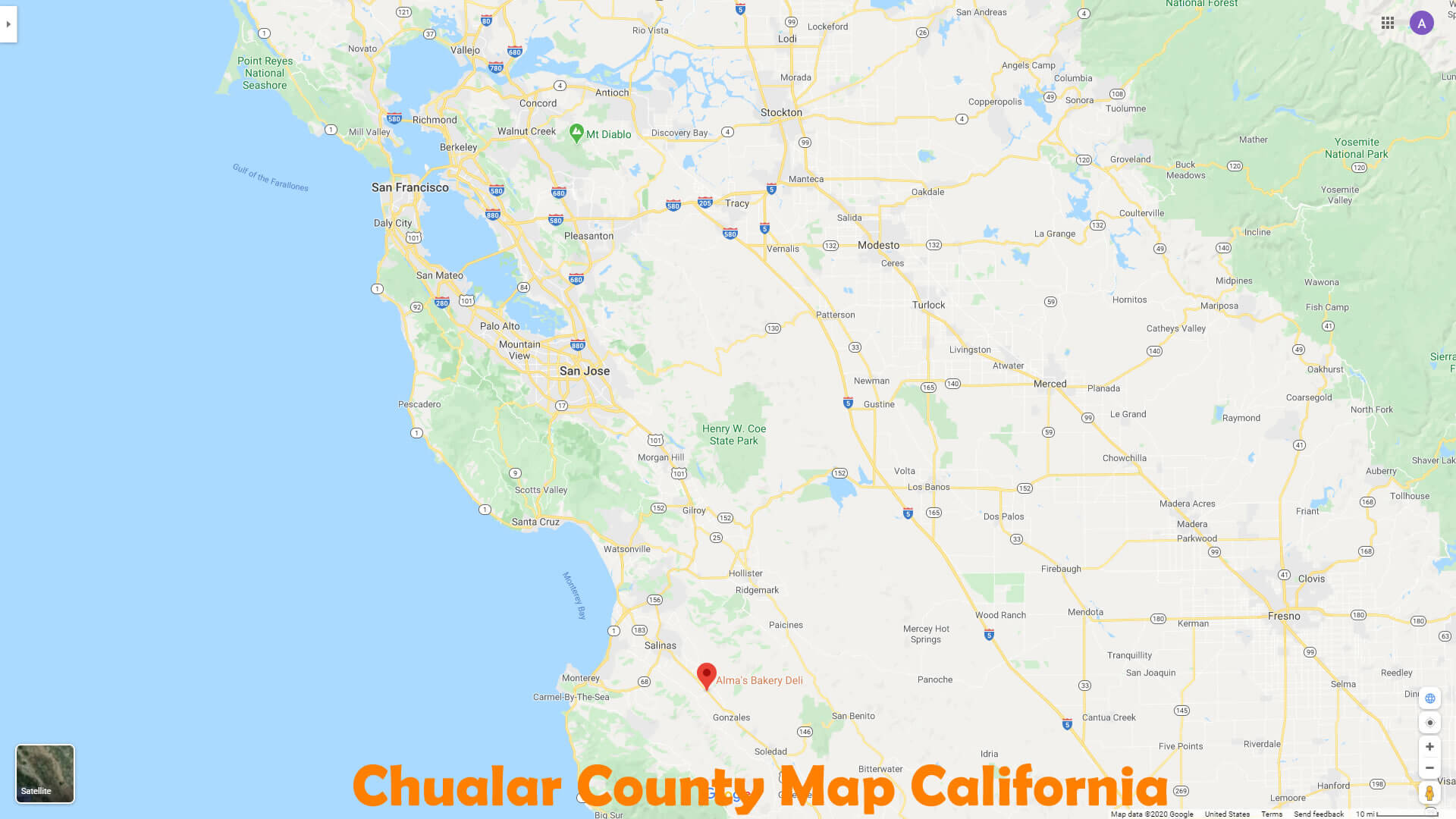 Chualar comte Carte californie